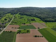 Drohnenaufnahme von Landschaft bei Mönchberg 